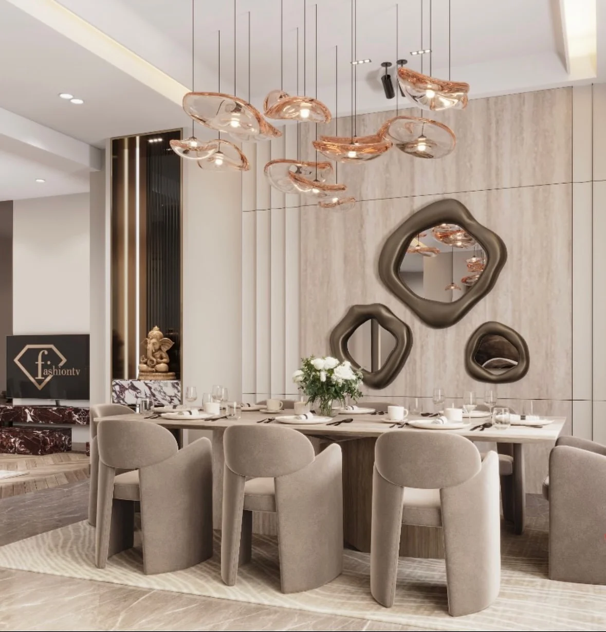 F-Towers Curated Dining Space with FashionTV Screen